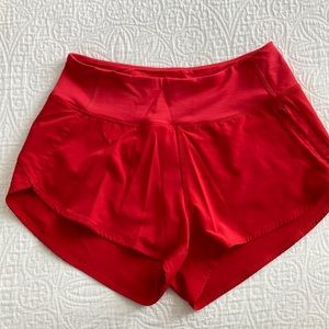 Outdoor Voices red Hudson 2.5 shorts